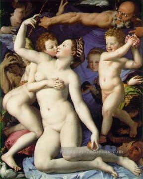 Vénus Cupidon Florence Agnolo Bronzino Peinture à l'huile